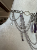 Amethyst and Moonstone Laced Necklace
