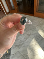 Sterling Moss Agate Ring