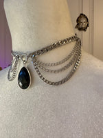 Laced Teardrop Stone Choker