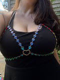 Rainbow Heart Bra Top