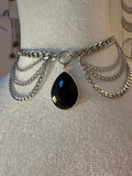 Laced Teardrop Stone Choker