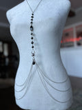 Sterling Black Onyx Spider Bodychain (One of a kind)