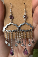 Amethyst Raincloud Earrings