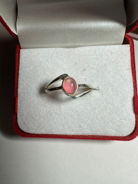 Sterling Pink Ethiopian Swirl Ring