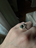Black Fire Opal Spider Ring