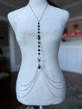 Sterling Black Onyx Spider Bodychain (One of a kind)