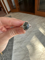 Sterling Moss Agate Ring