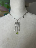 Peridot Sun Chandelier Necklace