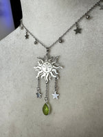 Peridot Sun Chandelier Necklace