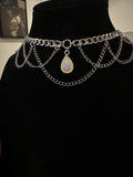 Laced Ethiopian Opal in Sterling Necklace