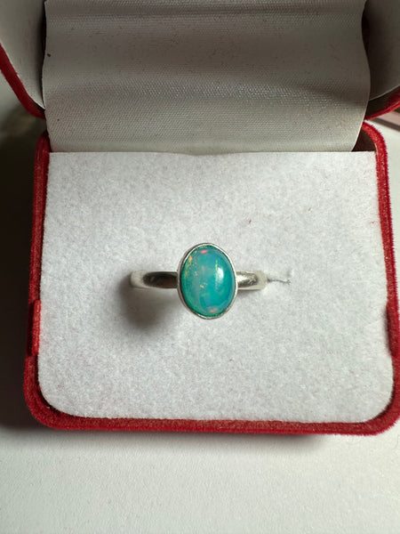 Sterling Blue Ethiopian Ring