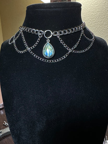 Faceted Laced Labradorite Necklace