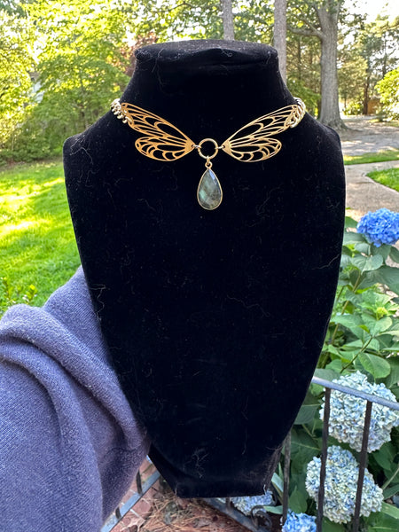 Labradorite Fairy Wing Choker/Necklace