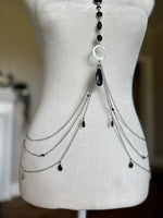 Sterling Black Onyx Sun and Moon Body chain