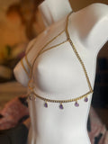 Gold Moon Harness Top with Amethyst