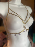 Gold Moon Harness Top with Amethyst