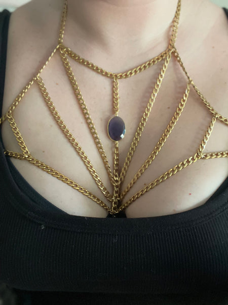 Gold Amethyst Harness