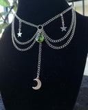 Laced Star and Moon Necklace