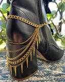 Simple Gold Spiked Boot Chains