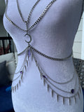 Amethyst Spiked Moon Harness