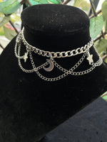 Star and Moon Laced Choker