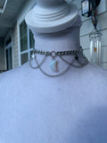 Opalite Moon and Star Laced Choker