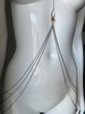 Large Sterling Amber Spider Bodychain