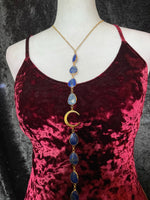Lapis Lazuli Gold Moon Chain