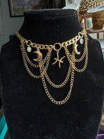Gold Zodiac Ethiopian Opal Laced Necklace