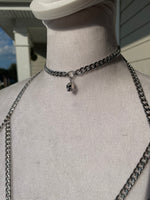 Sterling Silver Simple Skull Choker/Necklace